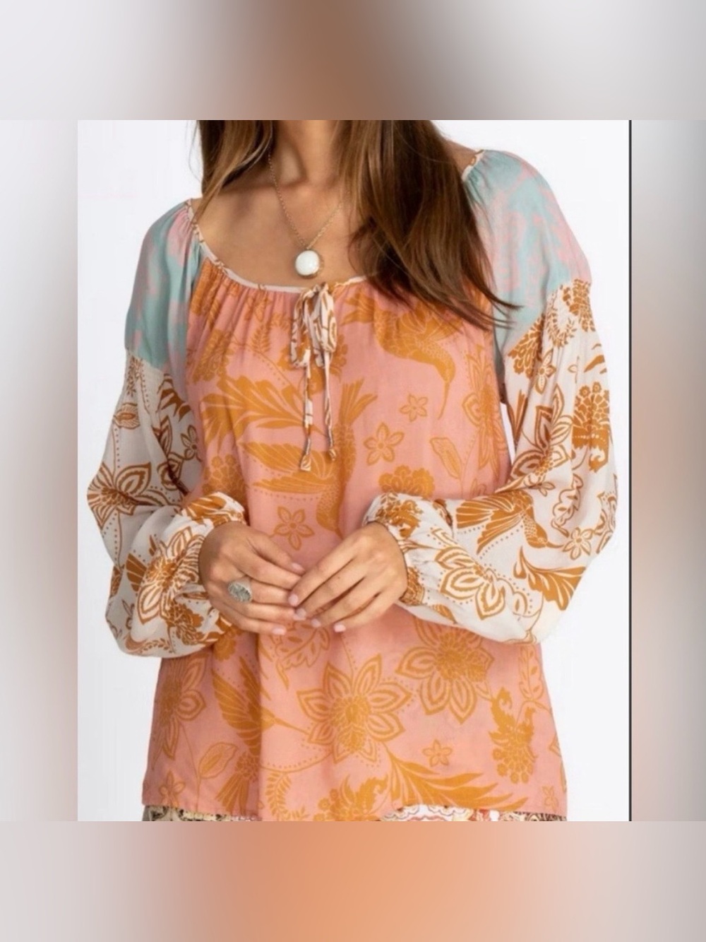 Johnny Was Jade Waimea peasant blouse in multi size XS new with tag!